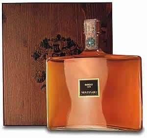 Montanaro Grappa di Barolo 0,5 l Holzkiste Piemont Italien Die B