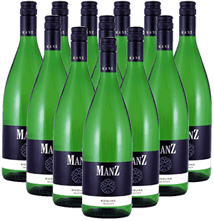 Manz Riesling trocken Liter Rheinhessen 12er Angebot