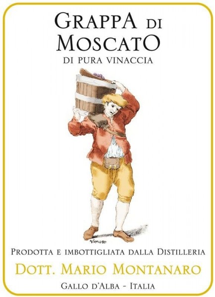 Mario Montanaro Grappa di Moscato Piemont Italien