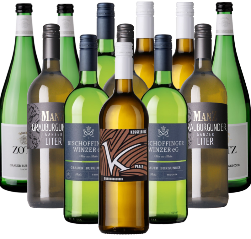 Grauburgunder Probierpaket Gutsweine Deutschland 12er Angebot 1,0 l