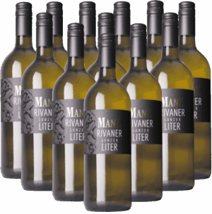 Manz Rivaner Ganzer Liter trocken 12er Weinpaket 2025 Rheinhessen 1,0 l