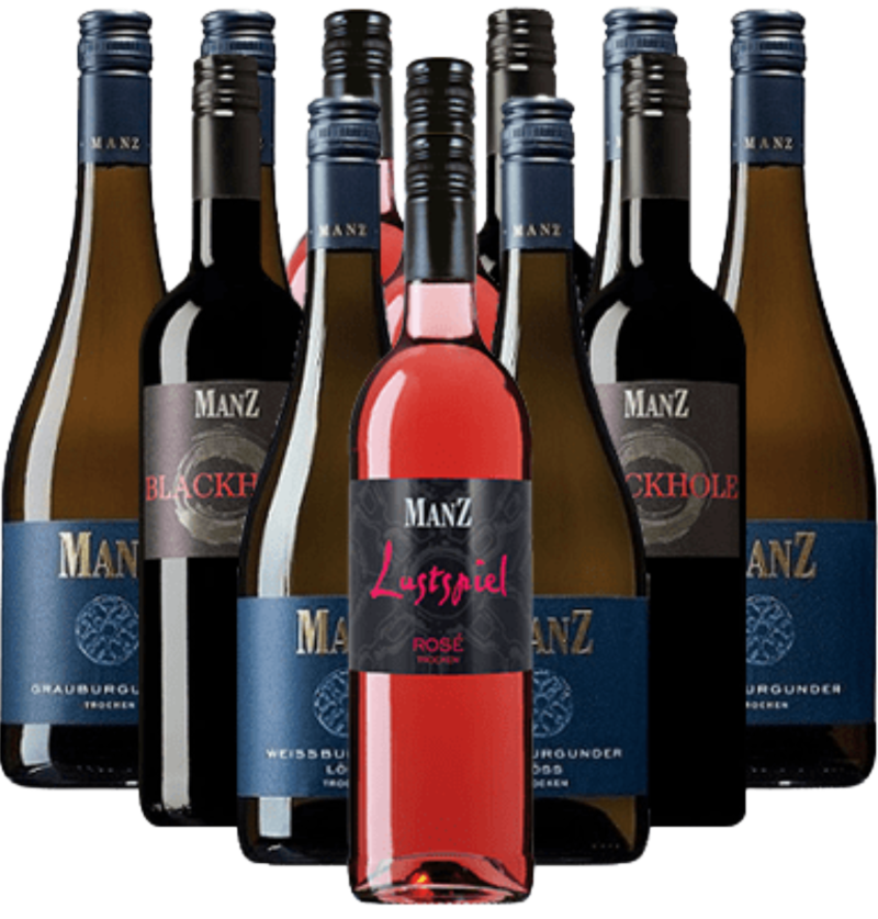 Manz Rot Weiß Rosé Probierpaket 12er Angebot
