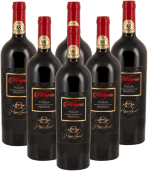 Poggio Lauro Alchymia Primitivo 6er Weinpaket IGP 2024 Italien