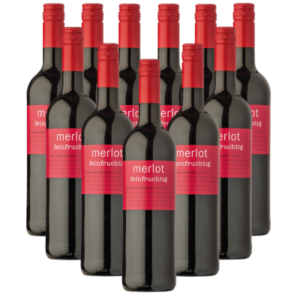Ruppertsberger Merlot feinfruchtig QbA 12er Weinpaket 2024 Pfalz