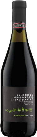 Settecani Lambrusco Grasparossa Secco Rosso Frizzante Italien BIO