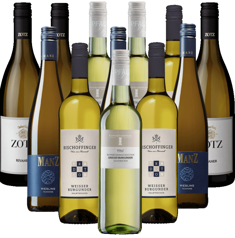 Weißwein halbtrocken Probierpaket Deutschland 12er Angebot