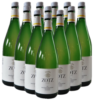Julius Zotz Grauburgunder 1 Liter trocken 12er Weinpaket 2025 Baden