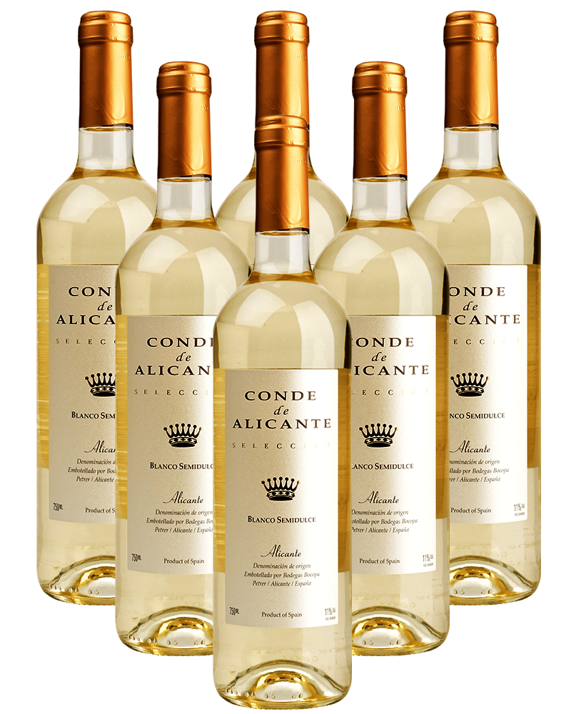 Conde de Alicante Blanco Semidulce Bocopa Spanien 6er Angebot